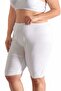 Women's 5-Pack White 100% Cotton Plus Size Elastic-Cuff Mother's Long Underpants - Special Production with Sleep Band Gift - 3