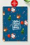 New Year Themed A5 Metal Spiral Unlined Cardboard Cover New Year Themed Notebook