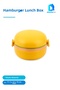 Hamburger Nutrition Container Multi-Colored 17.5 X 12 X 10 cm