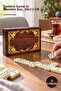 3 Pieces Domino Game with Wooden Box – Board Game in a Box, Wooden Set 20X12 Cm, Domino Game