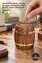 4 Pieces Brass Barrel Piggy Bank – Metal Piggy Bank, Money Storage, Decorative Mini Barrel, Brass Coin Bank