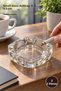 2 Pieces of Glass Ashtray – Tabletop Ashtray Made of Glass Material, Small Size 9.5 X 3 cm Ashtray Glass