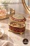 3 Pieces of Stone Jewelry Box – Small Jewelry Storage Box, Decorative Stone Design, Gift Option Jewelry Box Trinket Box 9 X 6.5 cm