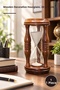 1 Piece Wooden Hourglass – Decorative Time Measurer with Wooden Body, Sand Timer Hourglass, 20 X 10 cm Size