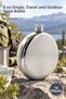10 Pieces Stainless Steel Round Flask – 8 oz Single Flask Bottle for Travel and Outdoor Use