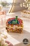 4 Peacock Boxes – Decorative Small Box with 7 cm Figures, Gift Box, Storage Case