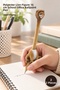 2 Pieces of Ballpoint Pens – 16 cm Writing Pen with Polyester Lion Figure School Office Ballpoint Pen
