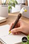 5 Pieces Ballpoint Pens – Polyester Body 16 Cm, Eagle and Unicorn Design, School Office Stationery Ballpoint Pen