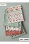 100% Cotton Fabric Panel Set 5 Different Patterns 30X60 cm – Vintage Mushroom and Vegetable Patterns, Green and Brick Tones - 3