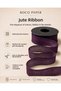 Plum Linen Ribbon 2.5 cm X 20 Meters, Gift Wrapping and Hobby Ribbon, Packaging and Decoration Ribbon