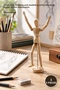 3 Pieces Wooden Sketch Mannequins – 14 cm Size, Artist Reference Figure for Drawing and Modeling, Sketch Mannequin