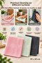 6 Pieces 30X40Cm Microfiber Cleaning Cloth - High Absorbent Glass Drying Cloth That Leaves No Dirt, Dust or Marks - 3