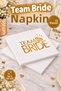 Team Bride Napkin Gold Gilded 16Pcs Bachelorette Party Ornaments Bride to Be Supplies