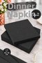 Plain Black Colored Napkin Presentation Holder Decorative Aesthetic 16 Pieces Birthday Party Concept 16X16 cm