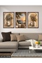Sea View and Olive 3 Piece Wooden Framed Painting Act - 4