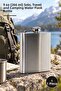 1 piece stainless steel flask - 9 oz (266 ml) single, water bottle flask for travel and camping