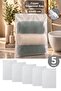 5 Pieces 35X45Cm Zippered Organizer - Suitcase Travel Bag Multi-Purpose Frosted Transparent Organizer
