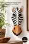 1 Piece Wooden Zebra Mask – 30 X 12 cm Wooden Design Zebra Figure Decorative and Wooden Mask for Play