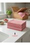6-Piece Plaid / Gingham Pattern Multi-Purpose Table Serving and Kitchen Hand Towels - 3