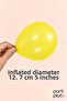5 Inch Pastel Yellow Color Mini Latex Balloons 100 Pack – 12.7 cm Party and Organization Balloon - 2