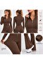 2-Piece Sports Tracksuit Set Flexible Lycra Slim Fit Long Sleeve - 6