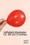 Standard Red Mini Latex Balloon 5 Inch 12.50 cm Pack of 100, Balloon Chain and Party Decoration - 2