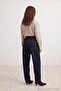Petite Koyu Mavi Barrel Tapered Normal Bel Jeans TWOAW27JE00246 - 4