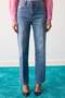 Limited Edition Mavi Az Esnek Ütü İzli Yüksek Bel Straight Jeans TWOAW27JE00220 - 3