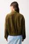 Limited Edition Haki Oversize Kalıp Yakalı Bomber Süet Ceket Mont TWOAW27MO00004 - 4