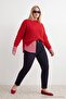 Siyah Yüksek Bel Esnek Skinny Büyük Beden Jeans TBBAW27CJ00041 - 3