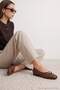 Tan Accessory Detailed Square Toe Women's Ballerinas Takaw26Be00007