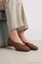 Tan Accessory Detailed Square Toe Women's Ballerinas Takaw26Be00007 - 2