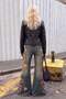 Mavi Yüksek Bel Ekstra Wide Leg Çiçek Nakış İşlemeli Desenli Jeans TWOAW27JE00274 - 5