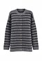 Anthracite Striped Oversize Hijab Knitwear Cardigantctaw27Th00007 - 6