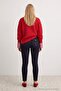 Siyah Yüksek Bel Esnek Skinny Büyük Beden Jeans TBBAW27CJ00041 - 4