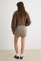 Brown Plaid Thin Belted Woven Skirt Twoaw27Et00152 - 4