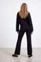 Black Printed Regular Fit Asymmetric Collar Soft Touch Knitted Bottom - Top Set Twoaw27Au00157 - 4