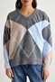 Anthracite Diamond Patterned V-Neck Sweater Twoaw27Kz00190 - 3