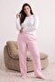 Çok Renkli Çizgili/Bordo 2'li Paket Büyük Beden Pijama Altı TBBAW27IA00009 - 2