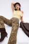 Çok Renkli Haki Kamuflaj Desenli Yüksek Bel Wide Leg Jeans TWOAW27JE00275 - 5