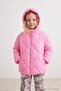 Pink Girls' Hooded Coat