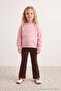 Brown Girls' Cotton Thick Fleece Inside Printed Knitted Bottom - Top Set Tkdaw27Au00063 - 2