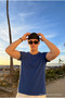 Men's Casual Summer Crew Neck Navy Blue Basic T-Shirt - 4