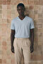 Men's Cotton Flexible Gray V-Neck T-Shirt - 3