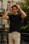 Men's Relax Fit Short Sleeve 100% Cotton Black T-Shirt - 4