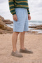 Men's Low Waist Premium Cargo Pocket A.Blue Linen Shorts - 2