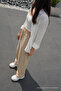 Women's Premium Jogger Relax Fit Summer Beige Linen Trousers - 4