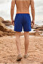 Men's Trendy Summer Blue Swim Shorts with Elastic Waist - 6