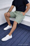 Men's Daily Trend Loose Cargo Pocket A.Green Linen Shorts - 4