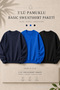 3 Pieces Men's 100% Cotton Regular Fit Basic Sweatshirt